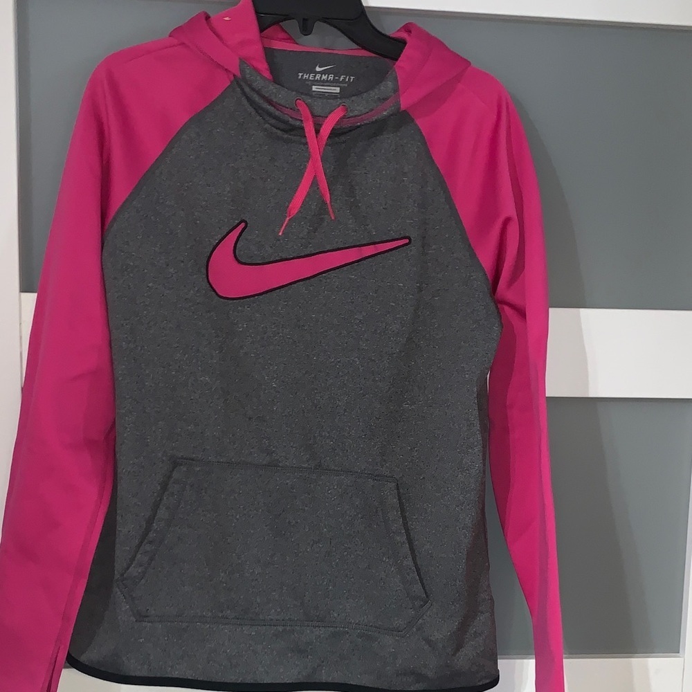 Nike Fuchsia and Charcoal Hoodie